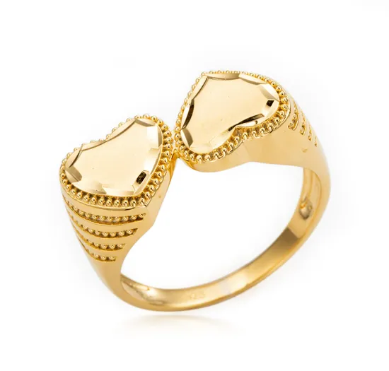 OEM 925 prata 14K 10K ouro sólido na moda trio colorido conjunto anel de noivado joias de ouro